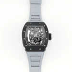 Richard Mille Black Ceramic Watch Grey Strap - Image 10