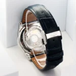Longines Master GMT Watch Blue Leather Strap - Image 10