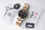 Longines Conquest Black Dial Two Tone Watch - Image 10