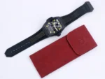Hublot Masterpiece 906 Black & Yellow Skeleton Tourbillon Watch with Leather Strap - Image 10