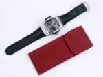Hublot Masterpiece 906 Tourbillon Watch – Silver with Green Accents, Manual Wind Movement, Leather Strap - Image 4