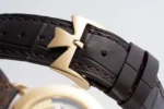 Vacheron Constantin Patrimony 85180 Series Watch – Gold Case, Brown Leather Strap, Minimalist Design - Image 10