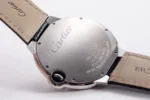 Cartier Ballon Bleu 42mm Silver Black Leather - Image 3