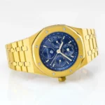 Audemars Piguet Royal Oak Perpetual Calendar Blue Dial Yellow Gold Watch - Image 10