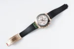Rolex Daytona Rose Gold Black Rubber Strap Chronograph Watch - Image 10
